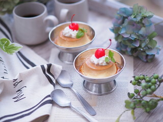 レトロスイーツ 喫茶店風プリン