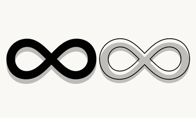 infinity symbol on white background logo abstract loop modern geometric creative design vector 