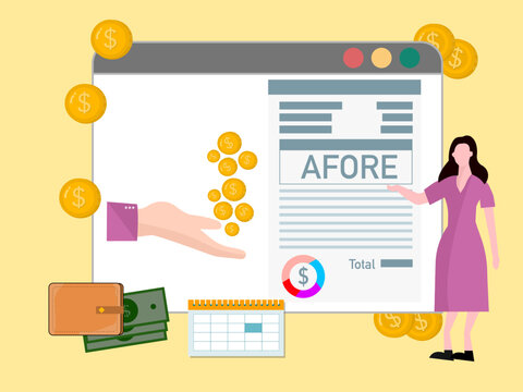 Concept of afore to save for retirement or old age