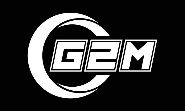 GZM three-letter circle logo design. custom font black and white logo vector template | abstract logo | word mark logo | letter mark logo | business logo | minimalist logo | font logo |