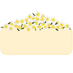 Yellow background with white flowers