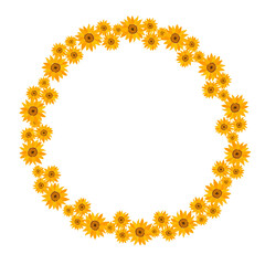 wreath of yellow flowers