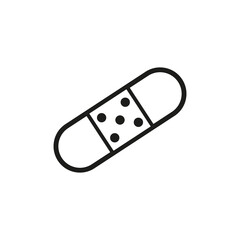 pill icon. Health care. Vector illustration. stock image. 