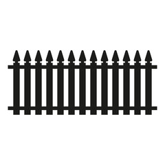 Fence icon in flat style. Line art. Vector illustration. stock image. 
