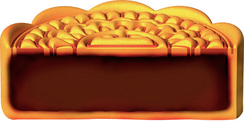 Moon cake 3d rendering elements for the mid-autumn festival