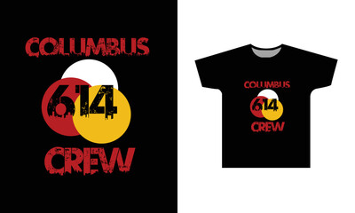 Columbus 614 Crew T-Shirt Design Graphic,