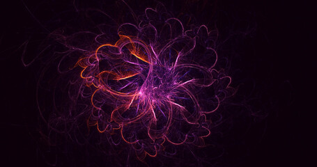 3D rendering abstract circle light background