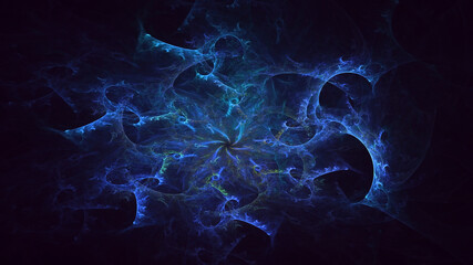 3D rendering abstract colorful fractal light background