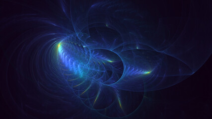 3D rendering abstract colorful fractal light background