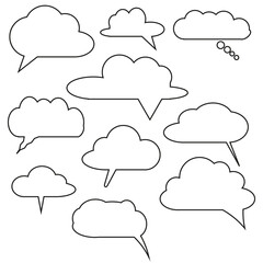 bubble messages. Dialog, chat speech bubble. Vector illustration. stock image. 