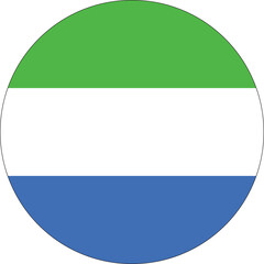 Circle flag vector of Sierra Leone