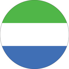 Circle flag vector of Sierra Leone