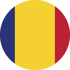 Circle flag vector of Romania