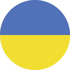 Circle flag vector of Ukraine