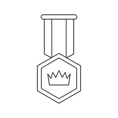 Coloring page with Medal for kids