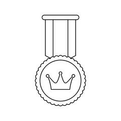 Coloring page with Medal for kids