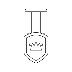 Coloring page with Medal for kids