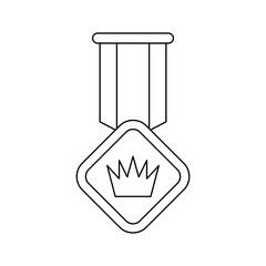 Coloring page with Medal for kids