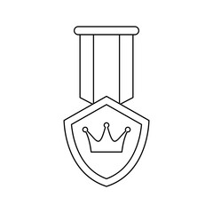 Coloring page with Medal for kids