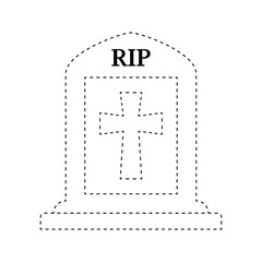 Tombstone tracing worksheet for kids
