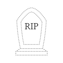 Tombstone tracing worksheet for kids