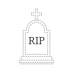 Tombstone tracing worksheet for kids