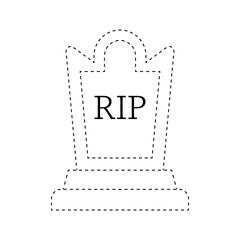 Tombstone tracing worksheet for kids