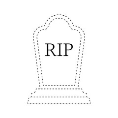 Tombstone tracing worksheet for kids