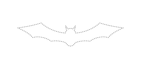 Bat tracing worksheet for kids