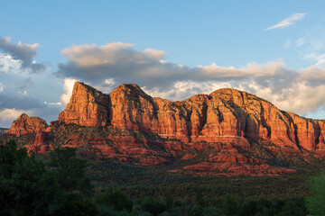 Sedona red rocks at sunset