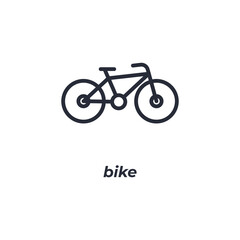 bike line icon. linear style sign for mobile concept and web design. Outline vector icon. Symbol, logo illustration. Vector graphics