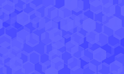 Illustration hexagon geometry shape blue tone on rectangle background