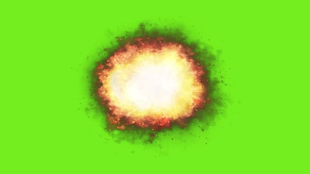 Muzzle flashes straight fire montage in slow-motion with green screen background. Dangerous shooting against black screen muzzle flashes in slow-motion. More elements in our portfolio.
