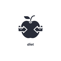 diet vector icon. filled flat sign for mobile concept and web design. Symbol, logo illustration. Vector graphics