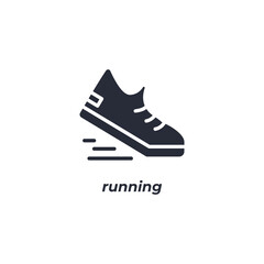 running vector icon. filled flat sign for mobile concept and web design. Symbol, logo illustration. Vector graphics