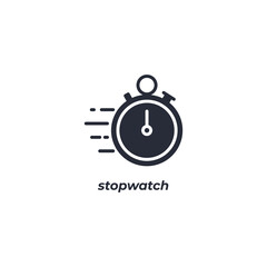 stopwatch vector icon. filled flat sign for mobile concept and web design. Symbol, logo illustration. Vector graphics