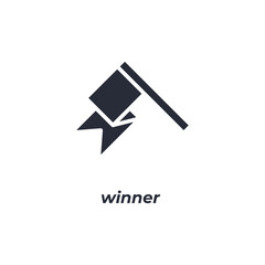 Fototapeta na wymiar winner vector icon. filled flat sign for mobile concept and web design. Symbol, logo illustration. Vector graphics