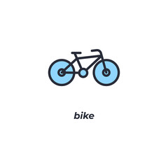 bike vector icon. Colorful flat design vector illustration. Vector graphics