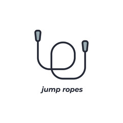 jump ropes vector icon. Colorful flat design vector illustration. Vector graphics