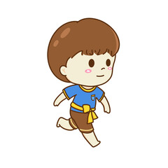 little cute boy in traditional Thai dress