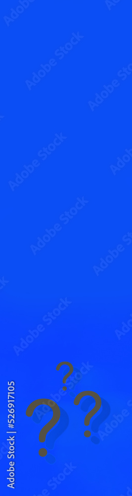 Fototapete question marks with shadow on blue background. technical support. answers to questions. vertical ban