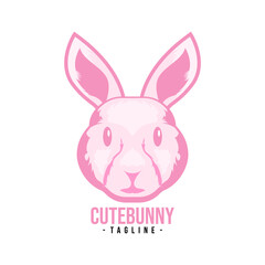 cute bunny logo design