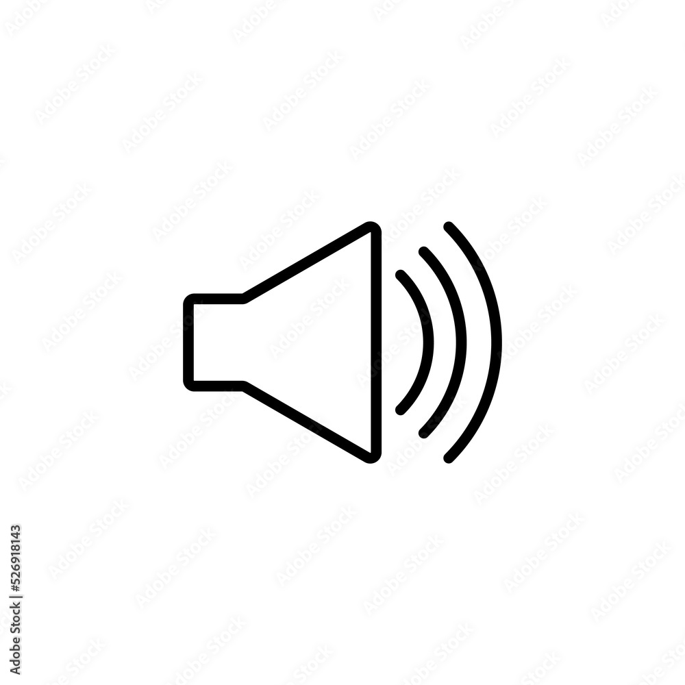 Poster volume icon design. simple multimedia player for ui ux element or application design. music or video