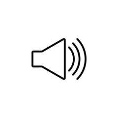 volume icon design. simple multimedia player for ui ux element or application design. music or video player button.