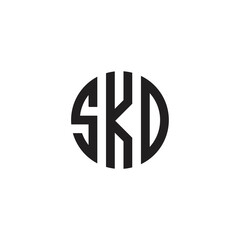 Logo Letter Combinations S, K and D. 3 Letter Combinations