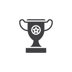 Champion cup vector icon