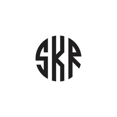 SKR letter monogram logo design vector
