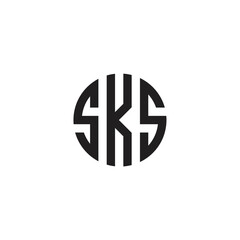 SKS letter logo design vector