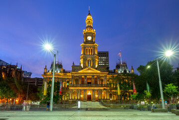 Sydney Town Hall in sydney central business district