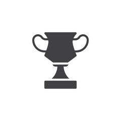 Winner trophy vector icon